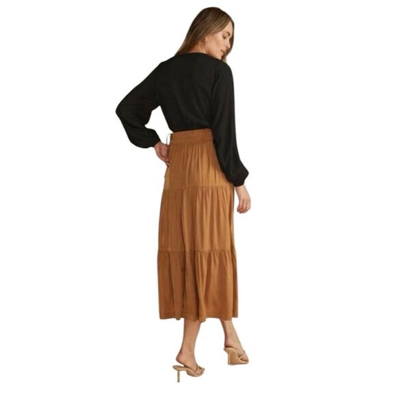 NWT MINKPINK ‘Harper’ Twist Front Long Sleeve Blouse in Black Size XL - Picture 4 of 11